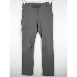 Black Diamond Alpine Pants‎ Womens Small Grey Nylon Belted Lightweight Hiking